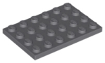 Parts Plate 4 X 6 3032 - Dark Bluish Grey