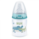 Nuk First Choice+ Temperature Control Bottle Silicone Teat- 0-6 Months - 150ML -crocodile