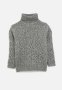 PoP Candy Polo Neck Cable Knit Jersey - Grey