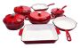 11-PIECE Enamel Cast Iron Cookware Set |casserole Bakeware & Apron