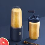 Set 6 Blades USB Portable Juicer Juicer Juice Cup Automatic Small Electric Juicer Smoothie Blender Ice Crusher Cup Food Processo