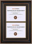 Space Art Deco 14X20 Double Picture Frames For Two 8.5X11 Inch Certificates Documents And College Degree Wall Mounting Black Wit