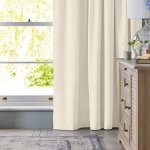 Leaf Lined Taped Curtain Natural - Longer Length 270CM W X 250CM L