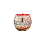 Red Script Xmas Rose Bowl 7.8CMX7CM