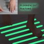 6pcs Glow-in-the-dark Waterproof And Non-slip Stickers Self-adhesive Glow-in-the-dark Anti-slip Strips For Ground Steps And Stairs Fluorescent Anti-slip Strips For Bathroom Bathtubs