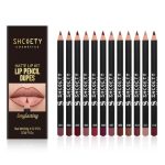 Petansy 12 Colors Matte Lip Liner Set Long Lasting Waterproof Lip Liner Pencil Matte Velvet Lipstick Set Natural Soft High Pigme