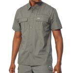 Jeep Mens Safari Shirt In Olive - Olive S