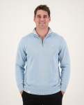 Premium Quarter Zip Knit-skyway - 4XL