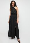 Soft Waisted Halter Maxi Dress - Black