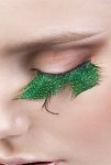 Black Green Feather Eyelashes