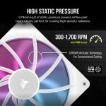 Corsair Rx Series Icue Link RX140 140MM Fan Dual Pack - White.