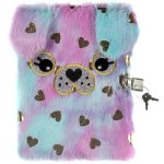 Spotty Dog Fluffy Lockable Journal