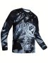 Fashion Fish Skeleton Digital Print Men's Long Sleeve Crew Neck Lightweight And Breathable Active T-shirt Spring Fall Outdoor Fishing