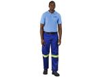 Site Premium Polycotton Pants - Reflective Legs - Yellow Tape - 52 Royal Blue