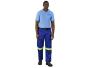 Site Premium Polycotton Pants - Reflective Legs - Yellow Tape - 52 / Royal Blue