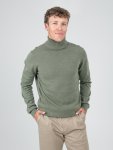 Roll Neck Knit - Olive Night - Olive XXL