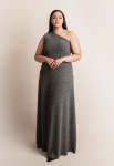 One Shoulder Dress - 42 Silver Bling