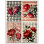 Tear Resistant Deco Print A6 Festive Peonies