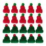 20PCS Christmas Miniature Santa Hats Christmas Wine Bottles Decor
