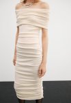 Dress Shirred - Light Beige