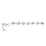 Silver Tone Round Link Bracelet