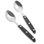 2 Pce S S Teaspoon With Black Handle