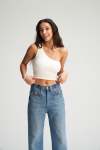 One Shoulder Tank - Ivory