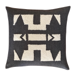 Charcoal Punch Needle Ndebele 1 Scatter Cover - 60CM X 60CM