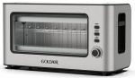 Goldair 2 Slice Stainless Steel Toaster With Glass Window. 1000W