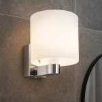 Warrior Bathroom Wall Light Metal And Glass