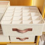 1PC Multi-grid Packing Underwear Storage Box Daily Polyester Rectangle Cabinet Closet Organizer Home Storage Accessories