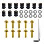 Zimisi 10PCS Motorcycle Windshield Bolts Kit Aluminum Alloy Car Body Mounting Screws Set With Washer & Wrench Fairing Bolt Kit Well Bolts Nuts Fast