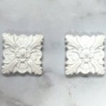 JP725 White Resin Art Nouveau 1SQUARE 2'S