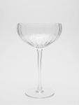 Elegant Ribbed Glass Coupe 18.5CM - None Assorted