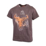 WBB160 Pewter Dirt Rider Logo Boys Tee - 5 To 6