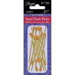 Diane Steel Shaft Roller Picks Gold 2.5 Inch 12 PACK