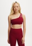 Cotton On Reform Rib One Shoulder Crop - Deep Red