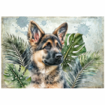 Deco Print Alsatian And Monster Leaf