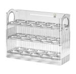 Egg Storage Holder Box For Fridge Autoflip Space Saver 30 Eggs 3 Layer Tray