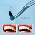 Manual Tooth Stain Remover Brush For Deep Dental Cleaning - Portable Plaque Removal Oral Care Tool With Ergonomic L-shape Design