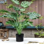 1PC Lifelike Artificial Areca Palm Plant - 50.8CM 71.12CM Faux Turtle Tree With 12 18 Leaves For Indoor & Outdoor Decor Perfect