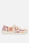 Wendy Cottage Crochet Slip On - Petal Pink multi