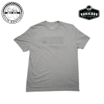 Mens Plein Bos Emboss T-Shirt - Grey Melange - 5XL