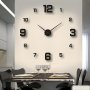 Modern 3D Digital Wall Clock With Super Large Night Light Display Silent Wall Sticker Clock For Living Room And Bedroom Decoration Without Battery