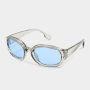 Men&apos S Crystal Bug Eye Clear Sunglasses