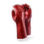 Palm Red Pvc Heavy Duty Elbow Terry Gloves