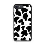 Custom Printed Tpu Cases - Apple Iphone 7 Apple Iphone 8 Apple Iphone Se 2020 Apple Iphone Se 2022 & 39 Black Cow Print&