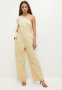 Asym Cargo Jumpsuit - Stone