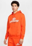 Nike Nsw Club Fleece Bb Graphics Hoody- Safety Orange