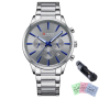 - Men Formal Chronograph Stainless Steel Quartz Watch - Silver